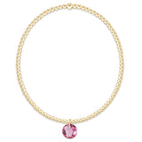 Classic Gold 2mm Bracelet - Reflection Small Charm 10