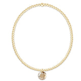 Classic Gold 2mm Bracelet - Reflection Small Charm 11