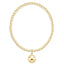 Classic Gold 3mm Bracelet - Classic Gold 10mm Charm