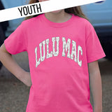 Lulu Mac Grey Camo Neon Pink Tee - Youth