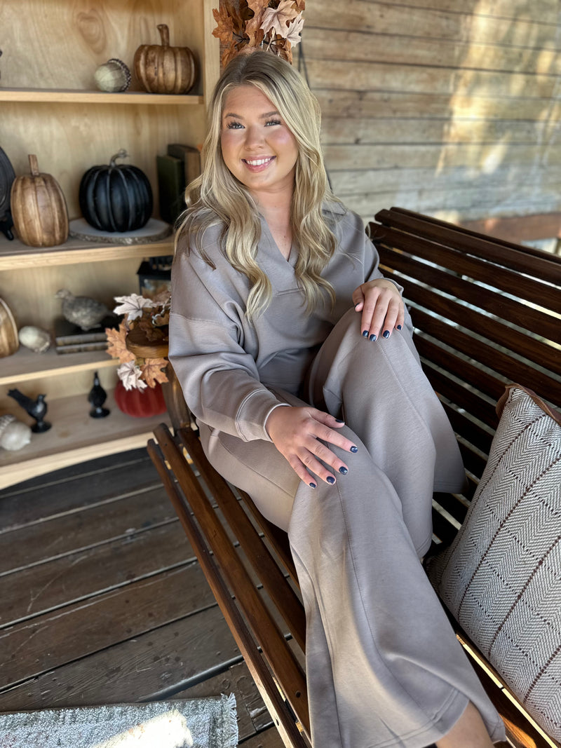 Cocoa V-neck Scuba Set