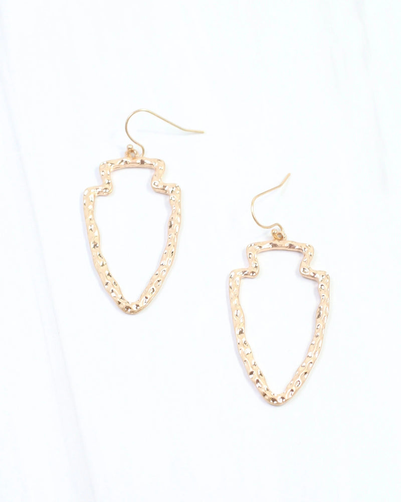 Ciara Hammered Arrowhead Dangle Earring