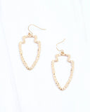 Ciara Hammered Arrowhead Dangle Earring