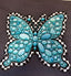 Turquoise Checkered Butterfly Tshirt