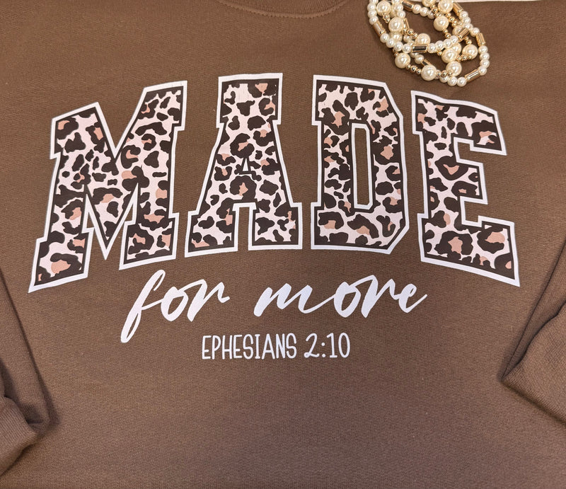 Cheetah Made For More Crewneck