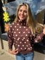 Sienna Polka Dot Half Zip Pullover