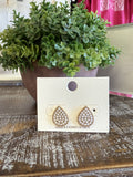 Pave Pearl Teardrop Stud Earrings