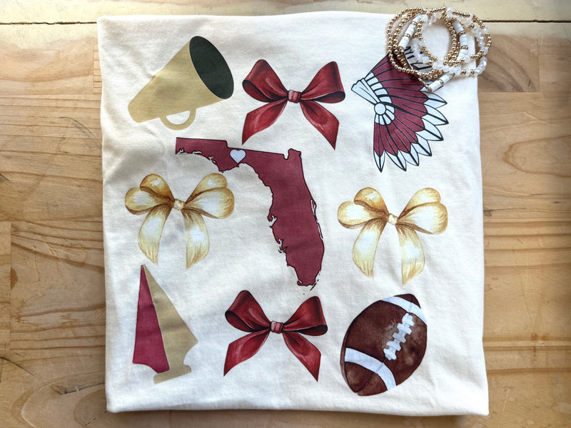 Florida State Bow Tshirt