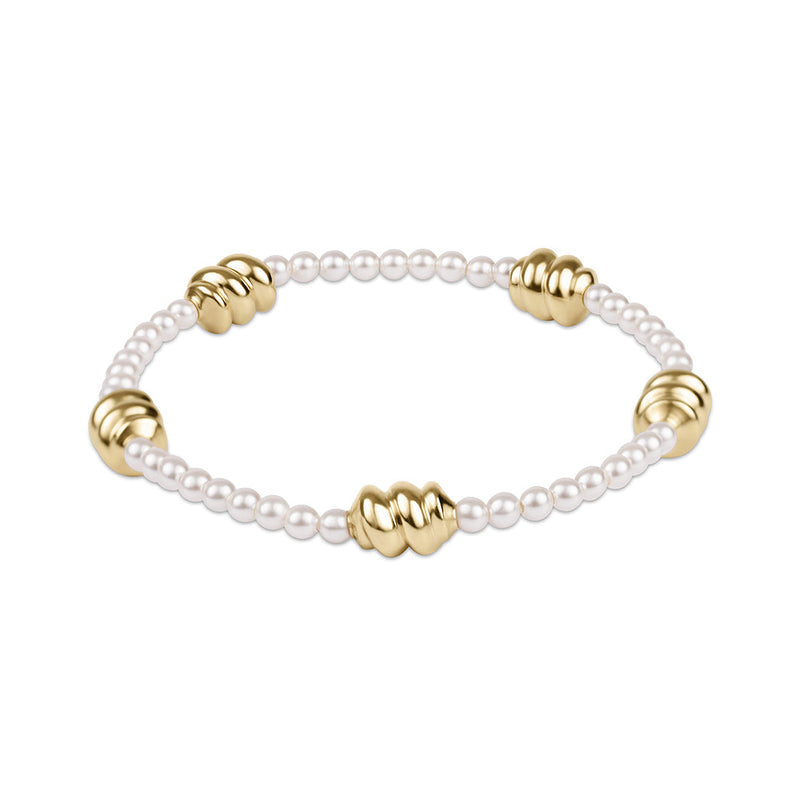 Admire Gold 3mm Pearl Bracelet