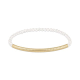 Bliss Bar Textured Pearl 3mm Bracelet