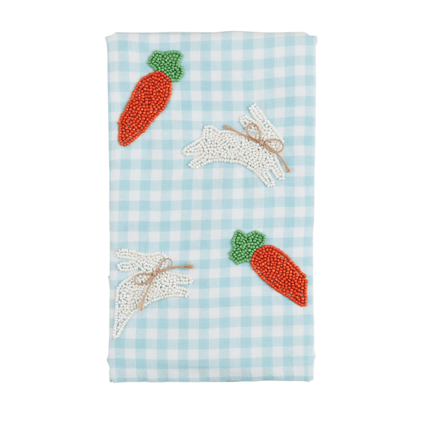 Blue Plaid Easter Bunny Towel