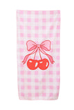 Katy Did Cherry & Bow Reversible Towel
