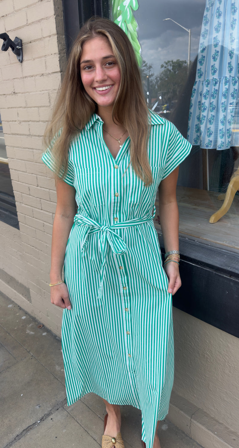 Daisy Striped Maxi Dress