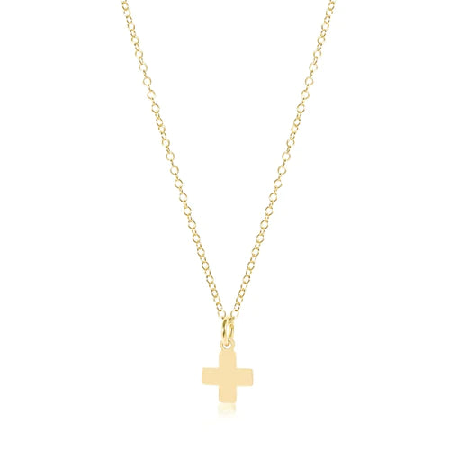 16” Necklace Signature Cross - Gold