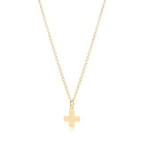 16” Necklace Gold Signature Cross - Gold