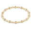 Dignity Sincerity Pattern 5mm Bead Bracelet - Gold