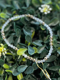 Worthy pattern 3mm bead bracelet-moonstone