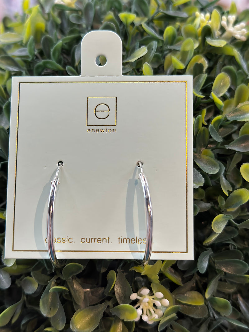 Round Sterling 1.25” Hoop -Smooth