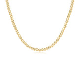 17" Choker Classic Gold 4mm Bead Necklace
