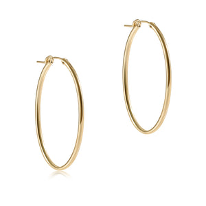Oval Gold 2” Hoop -Smooth