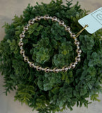 Classic Gold Grateful Pattern 6mm Bead Bracelet Mixed Metal