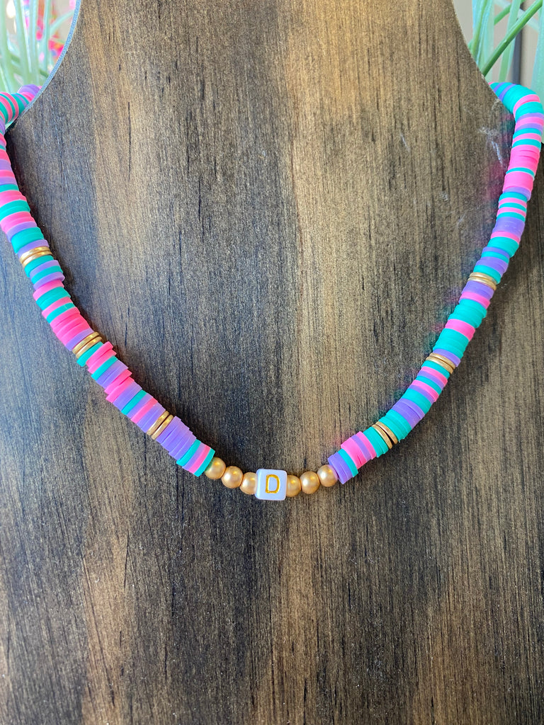 Kids Initial Block Necklace