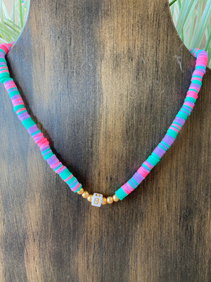 Kids Initial Block Necklace